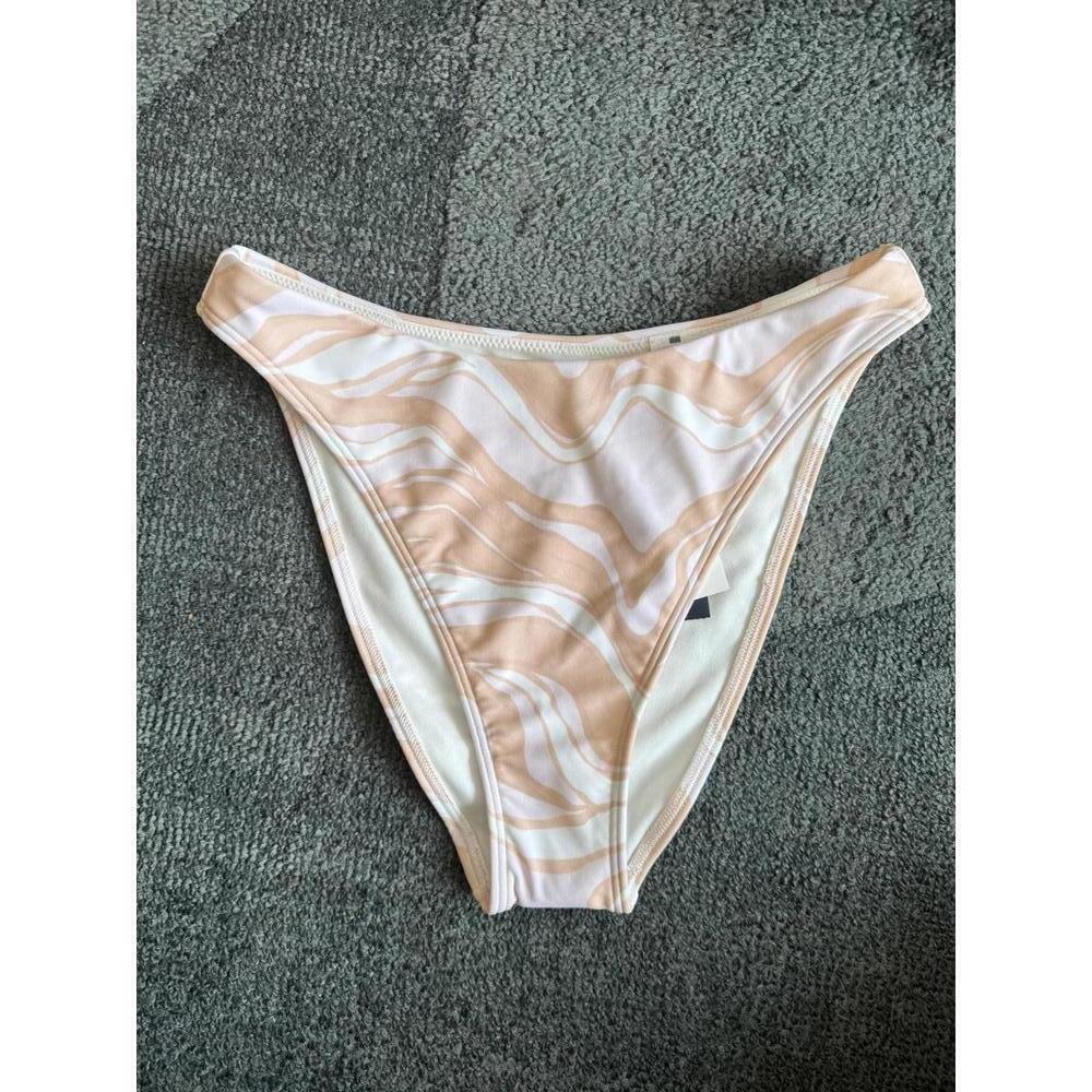 Abercrombie & Fitch Orange Pink Retro Swirl Cheeky Bikini Bottom Size Small NWT!